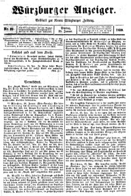 Würzburger Anzeiger (Neue Würzburger Zeitung) Dienstag 25. Januar 1859