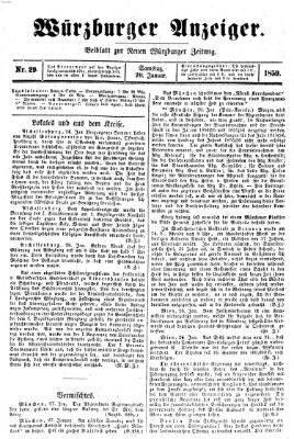 Würzburger Anzeiger (Neue Würzburger Zeitung) Samstag 29. Januar 1859