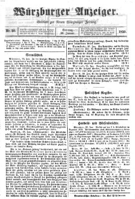 Würzburger Anzeiger (Neue Würzburger Zeitung) Sonntag 30. Januar 1859