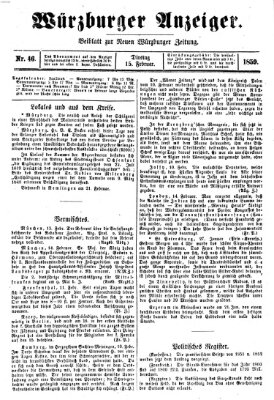 Würzburger Anzeiger (Neue Würzburger Zeitung) Dienstag 15. Februar 1859