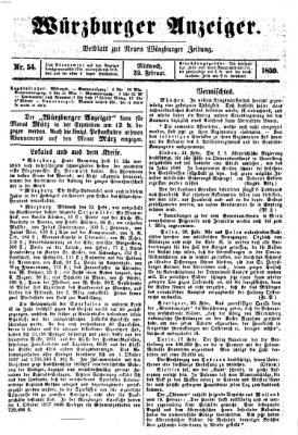 Würzburger Anzeiger (Neue Würzburger Zeitung) Mittwoch 23. Februar 1859