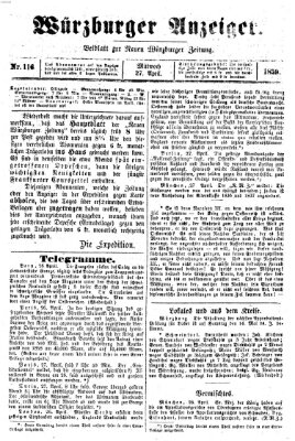 Würzburger Anzeiger (Neue Würzburger Zeitung) Mittwoch 27. April 1859