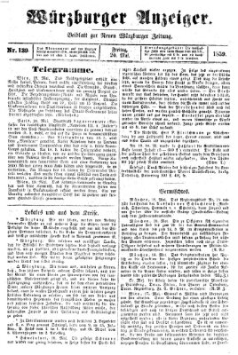 Würzburger Anzeiger (Neue Würzburger Zeitung) Freitag 20. Mai 1859