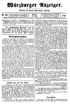 Würzburger Anzeiger (Neue Würzburger Zeitung) Freitag 27. Mai 1859