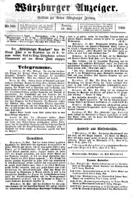 Würzburger Anzeiger (Neue Würzburger Zeitung) Sonntag 29. Mai 1859