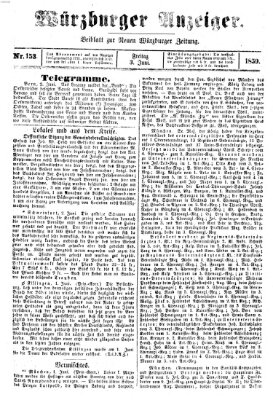 Würzburger Anzeiger (Neue Würzburger Zeitung) Freitag 3. Juni 1859