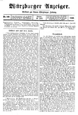 Würzburger Anzeiger (Neue Würzburger Zeitung) Freitag 10. Juni 1859