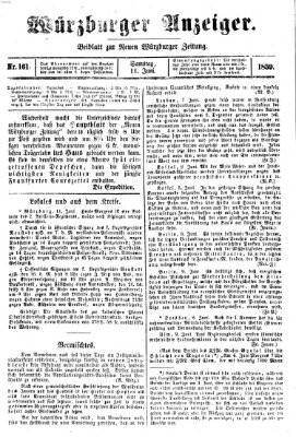 Würzburger Anzeiger (Neue Würzburger Zeitung) Samstag 11. Juni 1859