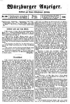 Würzburger Anzeiger (Neue Würzburger Zeitung) Montag 13. Juni 1859