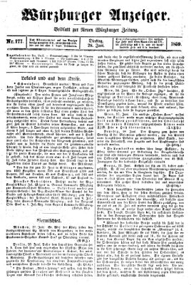 Würzburger Anzeiger (Neue Würzburger Zeitung) Dienstag 28. Juni 1859