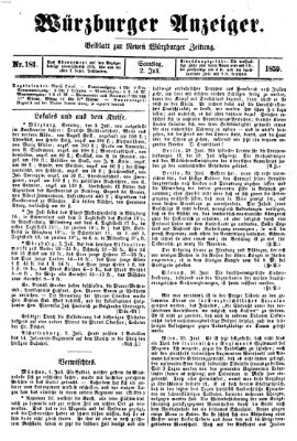 Würzburger Anzeiger (Neue Würzburger Zeitung) Samstag 2. Juli 1859