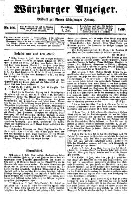 Würzburger Anzeiger (Neue Würzburger Zeitung) Samstag 9. Juli 1859