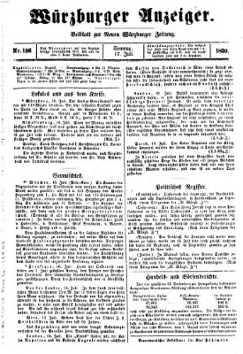 Würzburger Anzeiger (Neue Würzburger Zeitung) Sonntag 17. Juli 1859