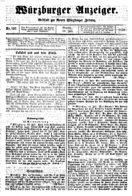 Würzburger Anzeiger (Neue Würzburger Zeitung) Montag 18. Juli 1859