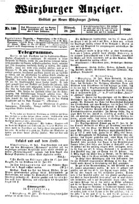 Würzburger Anzeiger (Neue Würzburger Zeitung) Mittwoch 20. Juli 1859