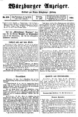 Würzburger Anzeiger (Neue Würzburger Zeitung) Sonntag 31. Juli 1859