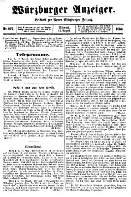 Würzburger Anzeiger (Neue Würzburger Zeitung) Mittwoch 17. August 1859