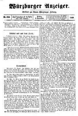 Würzburger Anzeiger (Neue Würzburger Zeitung) Freitag 2. September 1859