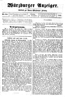 Würzburger Anzeiger (Neue Würzburger Zeitung) Dienstag 13. September 1859