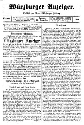 Würzburger Anzeiger (Neue Würzburger Zeitung) Sonntag 25. September 1859