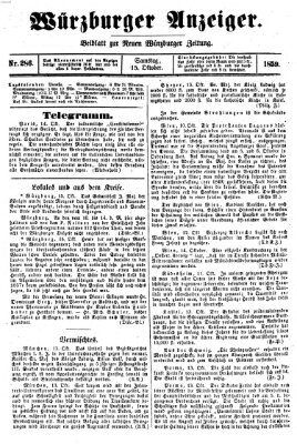 Würzburger Anzeiger (Neue Würzburger Zeitung) Samstag 15. Oktober 1859