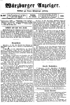 Würzburger Anzeiger (Neue Würzburger Zeitung) Sonntag 16. Oktober 1859