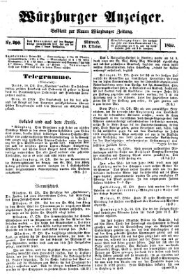 Würzburger Anzeiger (Neue Würzburger Zeitung) Mittwoch 19. Oktober 1859