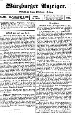 Würzburger Anzeiger (Neue Würzburger Zeitung) Montag 24. Oktober 1859