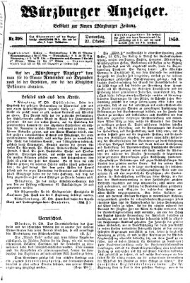 Würzburger Anzeiger (Neue Würzburger Zeitung) Donnerstag 27. Oktober 1859