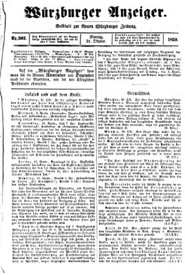 Würzburger Anzeiger (Neue Würzburger Zeitung) Montag 31. Oktober 1859