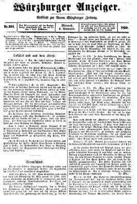 Würzburger Anzeiger (Neue Würzburger Zeitung) Mittwoch 2. November 1859