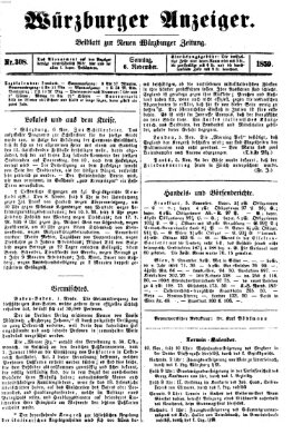 Würzburger Anzeiger (Neue Würzburger Zeitung) Sonntag 6. November 1859