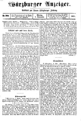 Würzburger Anzeiger (Neue Würzburger Zeitung) Montag 7. November 1859