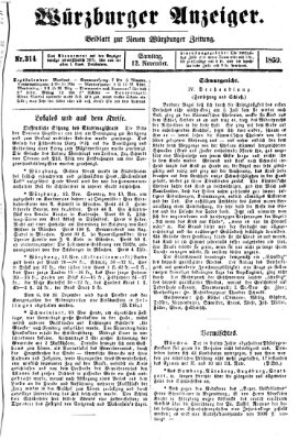 Würzburger Anzeiger (Neue Würzburger Zeitung) Samstag 12. November 1859