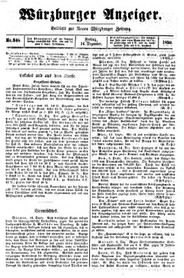 Würzburger Anzeiger (Neue Würzburger Zeitung) Freitag 16. Dezember 1859