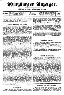 Würzburger Anzeiger (Neue Würzburger Zeitung) Sonntag 18. Dezember 1859