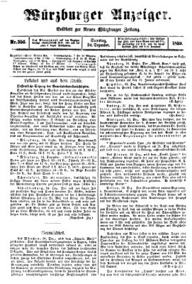 Würzburger Anzeiger (Neue Würzburger Zeitung) Samstag 24. Dezember 1859