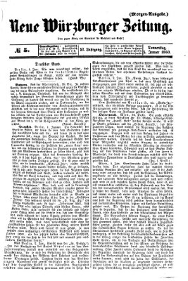 Neue Würzburger Zeitung Donnerstag 5. Januar 1860