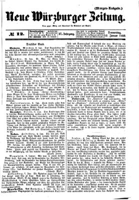 Neue Würzburger Zeitung Donnerstag 12. Januar 1860