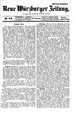 Neue Würzburger Zeitung Samstag 14. Januar 1860