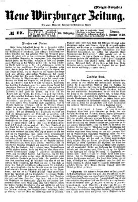 Neue Würzburger Zeitung Dienstag 17. Januar 1860