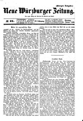 Neue Würzburger Zeitung Samstag 21. Januar 1860