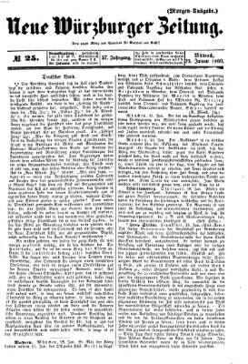 Neue Würzburger Zeitung Mittwoch 25. Januar 1860