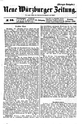 Neue Würzburger Zeitung Sonntag 5. Februar 1860