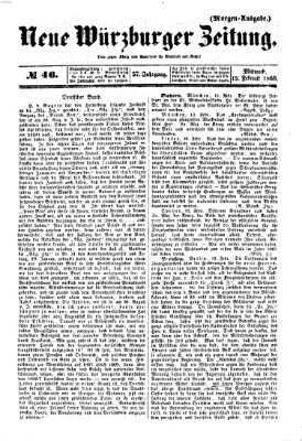 Neue Würzburger Zeitung Mittwoch 15. Februar 1860