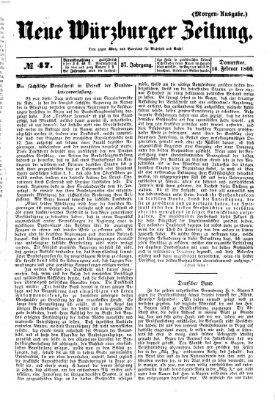 Neue Würzburger Zeitung Donnerstag 16. Februar 1860