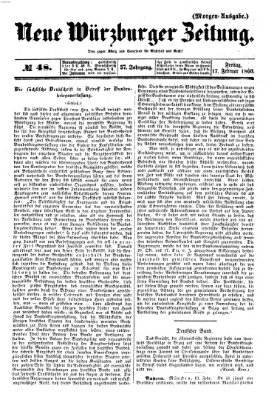 Neue Würzburger Zeitung Freitag 17. Februar 1860