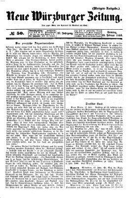 Neue Würzburger Zeitung Sonntag 19. Februar 1860