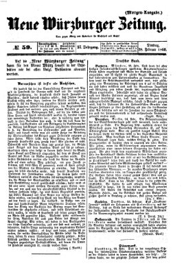 Neue Würzburger Zeitung Dienstag 28. Februar 1860