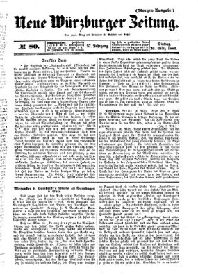 Neue Würzburger Zeitung Dienstag 20. März 1860